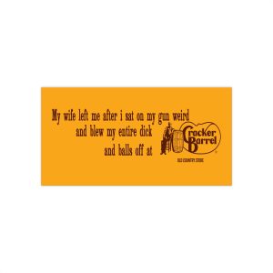 My Wife Left Me After I Sat On My Gun Weird Bumper Stickers