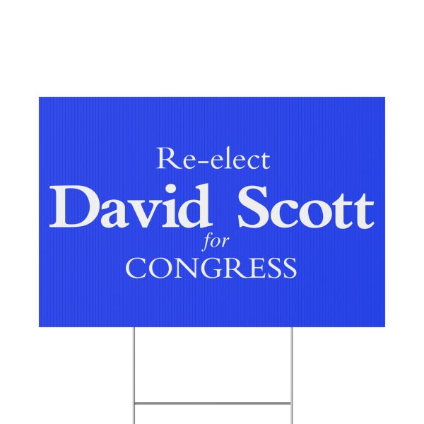 Re Elect David Scott For Congress Yard Sign